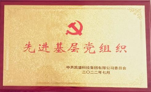 成都中建材黨委榮獲凱盛科技集團黨委“先進基層黨組織”榮譽稱號